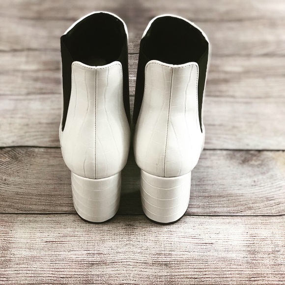 White Pointy Toe Booties - Picture 4 of 4